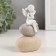 Souvenir Polystone "Girl Angel on pebbles" 7x4.5x10.5 cm