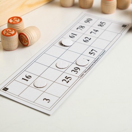 Lotto Russian, wooden, board game, with barrels-5