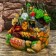 Table Polystone Fountain from the Network Light "Pagoda in the Forest" 30x19x31 cm