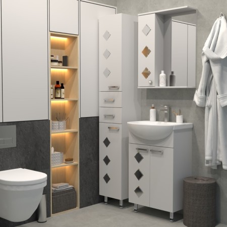 Cabinet-mirror quad (with backlight) left 55 15 cm x 55 cm x 70 cm-1