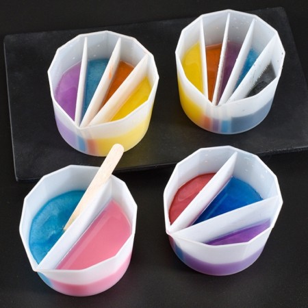 Silicone glass for fluid art, 4 sections, volume - 200 ml-5