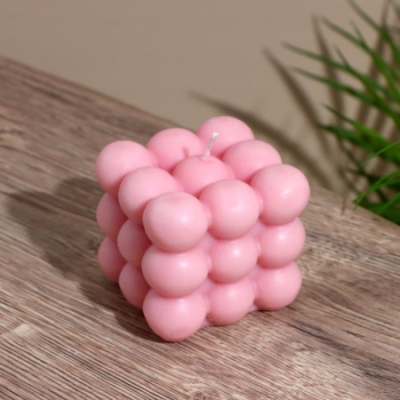 Candle "Balls 3 layers" 6x6x6 cm, soy wax mix-2
