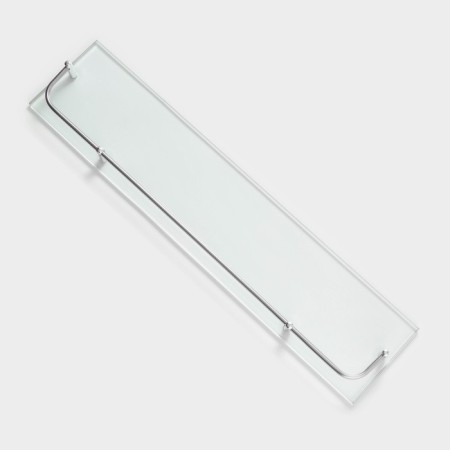 Bathroom shelf, 50 × 12 × 4 cm, metal, glass-3