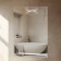 Vintage mirror, with sandblasting graphics, wall, with a shelf, 49 × 68 cm
