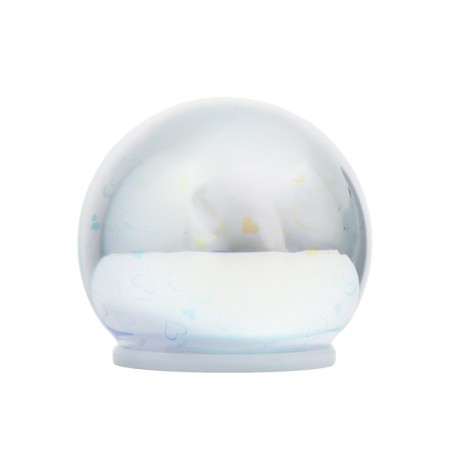Nightlight "Mirror Ball" Led RGB from batteries 2haa chrome 10x10x10cm Risalux-9
