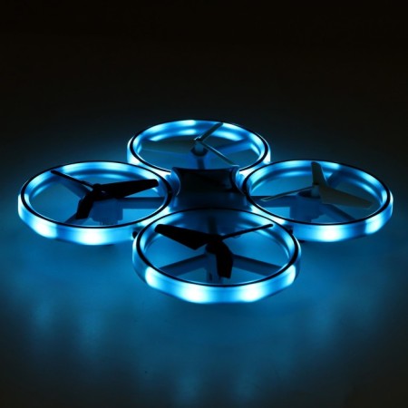 A Quadrocopter Radio Management Drone, backlight, works from the battery, the color is blue-8