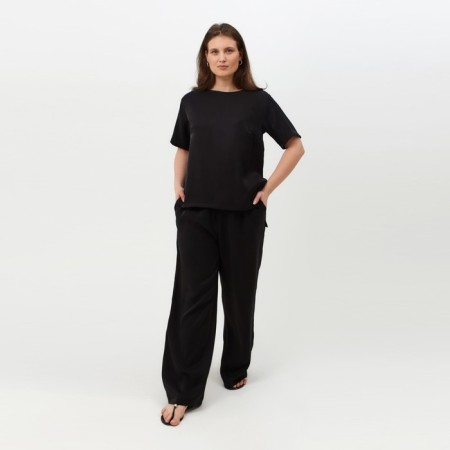 Women's costume (T -shirt, trousers) minku: enjoy color black, size 52-3