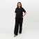 Women's costume (T -shirt, trousers) minku: enjoy color black, size 52