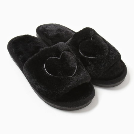 Women's slippers with an open nose, size 40-41, black-3