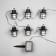 UNIEL Girlyanda “Thread” 1.8 m with nozzles “Flashlights”, IP44, Dark Thread, 72 LED, Flame effect, 1 mode, solar battery
