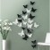 Wall -wall decor "Butterflies" 11 cm x 13 cm, black, (set 5 pcs)