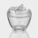 Glass Sugar "Apple", 300 ml, 10 × 11 cm