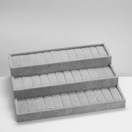Staircase stand “Staircase” 3 tiers, 33 stripes, 35 × 27 × 9 cm, color gray color-1