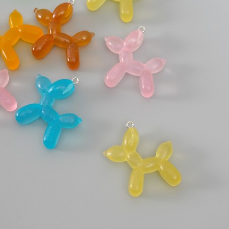 Acrylic Suspension "Air Ball - Dog" MIX Radiance 3.9x3.7x1 cm-1