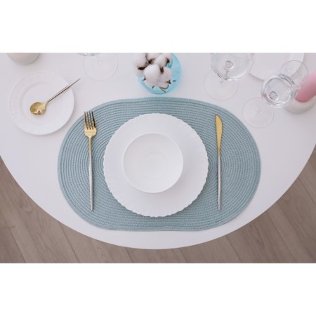 Serving shade "Oval", central blue, 45*30 cm-3