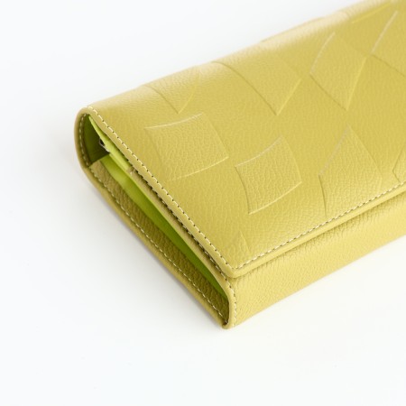 Women's wallet on magnets, yellow color-2