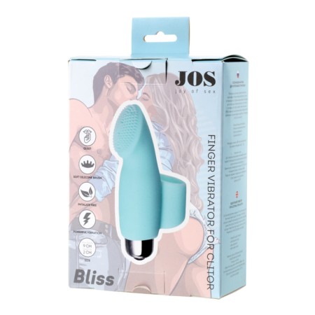Vibration -boxing on a finger for clitoral stimulation Jos Bliss, silicone, mint, 9 cm-4