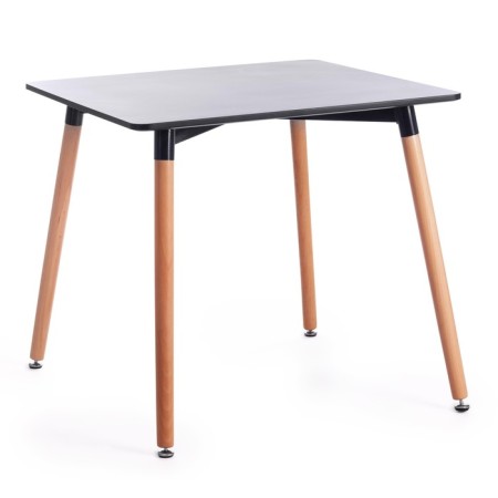 John table (mod, t1003) MDF/tree, black/natural 80x80x75cm-1