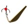 Vertical Winter Lucky John Double Blade with a chain and a tee, 6.5 cm sg blister