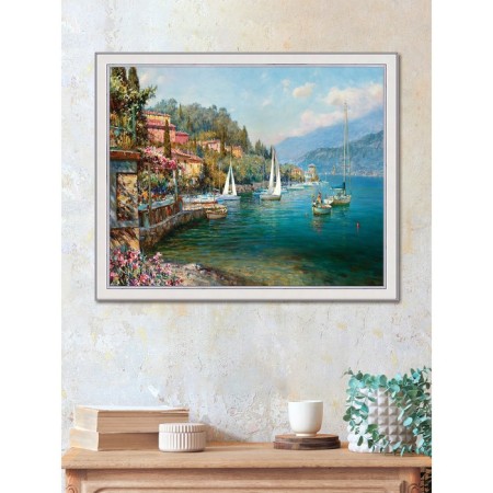 Reproduction of the picture "Yachts on Blue Water", 40x50 cm, frame 45-a355-3