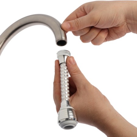 Zein z3603 aerator, rotary, on a hinge, flexible, 2 modes, chrome/white-10
