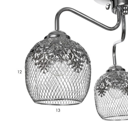 Люстра "Лаура" 3x60Вт E27 хром 54х54х29 см BayerLux-3