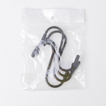 A set of hooks for railing, d = 2 cm, 7 cm, 4 pcs, black color-4