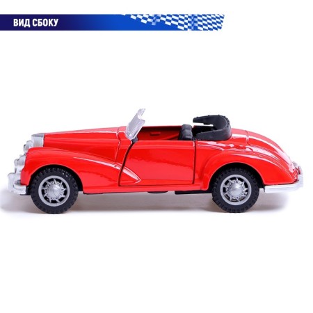 Autograd Metal Retro machine, 1:32, inertia, doors open, red color-3
