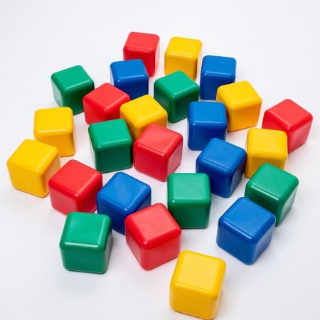 A set of colored cubes, 25 pieces, 12 × 12 cm-5