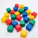 A set of colored cubes, 25 pieces, 12 × 12 cm