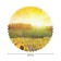 The tablecloth “Sunflower at dawn”, round, Saten, d = 150 cm