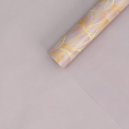 Paper packing gloss double -sided "golden leaves", 70 x 100 cm-4