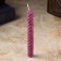 A candle from wax with a rose "Energy, Harmony and Bliss", 13x1.7 cm, 1 h, purple