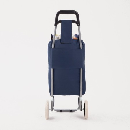 Household bag on a cart on a cord, the color is blue-2