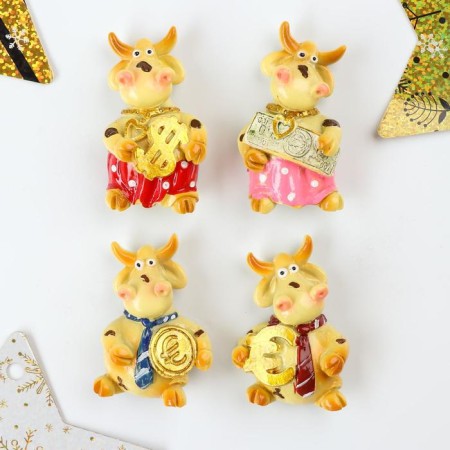 Magnet Polystone "solid bull" mix 6x3 cm