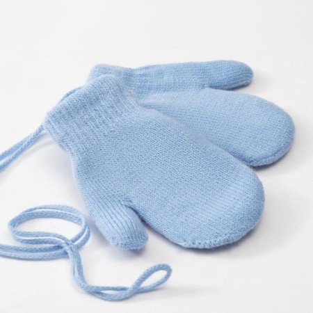 Mittens of two -layer Minaku "plain", col. Blue, rr 14 (4-5 years)
