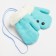 Baby mittens Minaku with buttons, 15 rp (15 cm), central blue