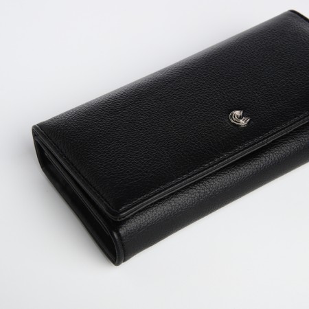 Women's wallet on a magnet, black color-2