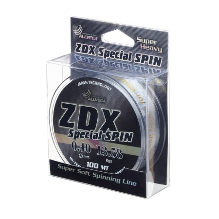 Flacks ALLVEGA ZDX Special Spin diameter 0.4 mm, test 13.58 kg, 100 m, transparent-1
