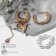 Earrings with the removable element "Transformer" bird, white color in gold