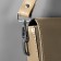 Handle for a bag, with carbines, 60 × 2 cm, the color is light brown