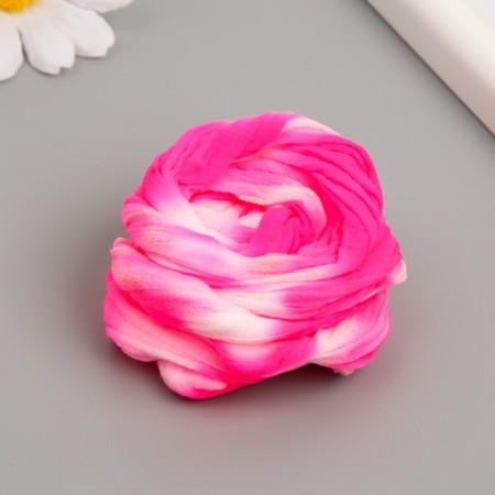 Kapron for flowers two-tone "white-pink" 50 cm-1