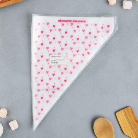 Confectionery bags "Hearts", (L) 38 x 24 cm, 50 pcs-3