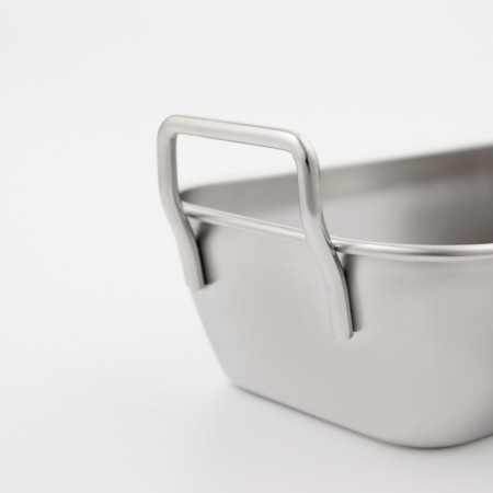A baking sheet for feeding stainless steel, 16.5 × 10 × 4.5 cm, with handles-2