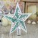 Top "Star" curls, 19x18.5 cm, silver-green