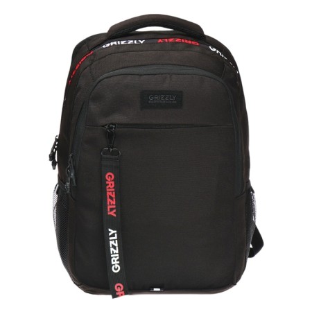 Youth backpack 42 x 31 x 22 cm, Grizzly, ergonomic back, laptop department, black-2