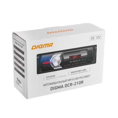 DIGMA DCR-210R, 1DIN, 4 X 45 W, AUX, USB, SD-5