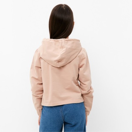 Sweatshirt for girls, cappuccino color, height 146 cm-3