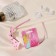 Hair cap "Bow" black peas, 0.5 cm, pink