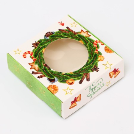 Gift box team with the window "Miracles happen", 10 x 10 x 3 cm-2
